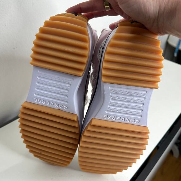 Converse Run Star Hike High Top Platform Sneaker Pink & White W 9 / M 7 - Picture 14 of 16